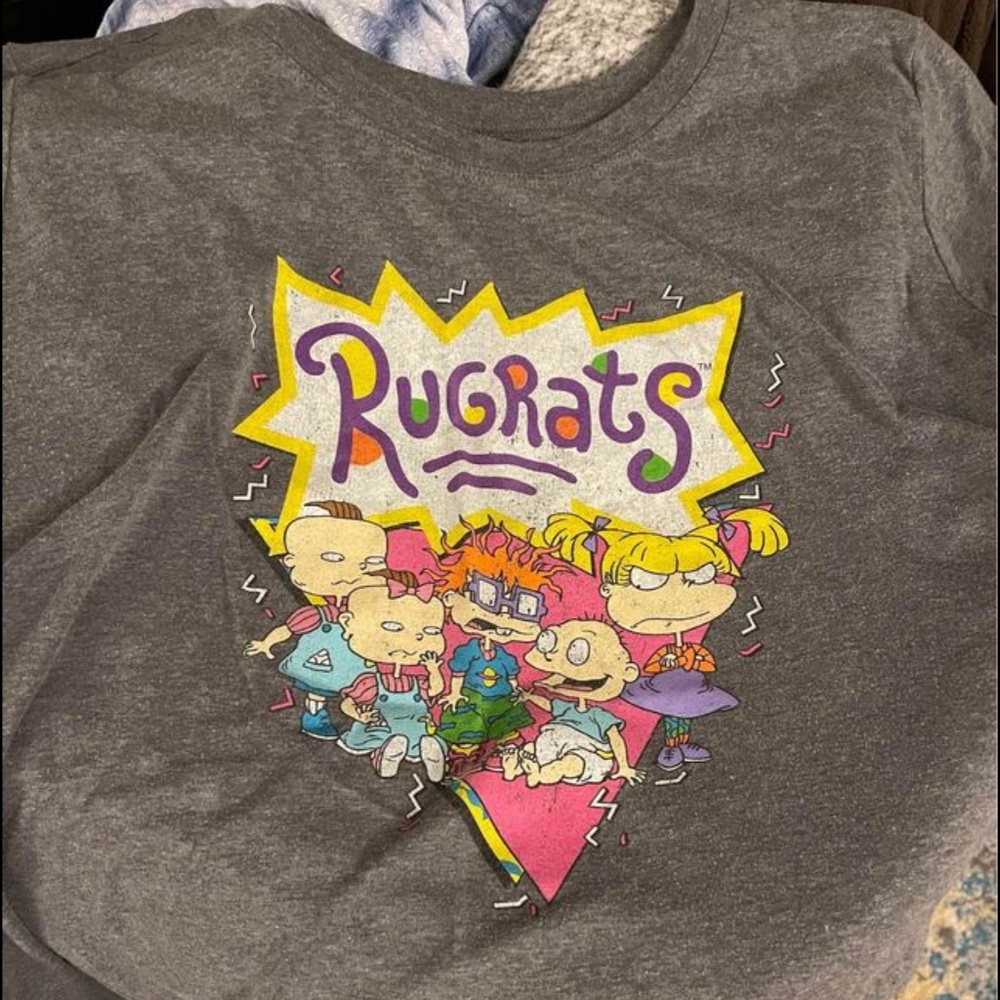 Rugrats Slim Fit Heather Grey Crew Tee By Torrid